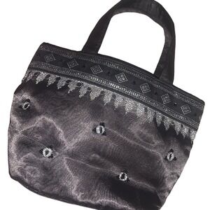 90s mini embellished gray purse